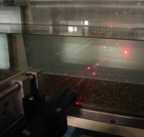 M&aring;ling af hastighed med laser.