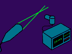 Animation af lasermåler